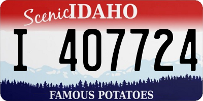 ID license plate I407724