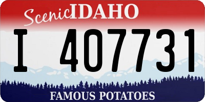 ID license plate I407731