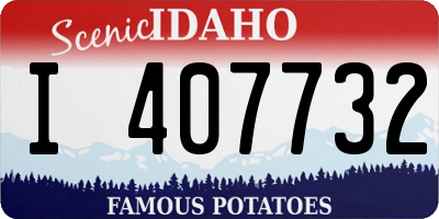 ID license plate I407732