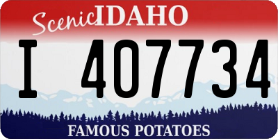 ID license plate I407734