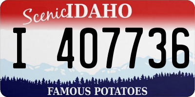 ID license plate I407736