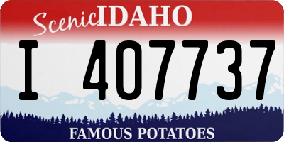 ID license plate I407737