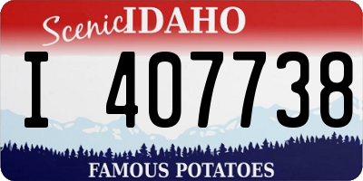 ID license plate I407738