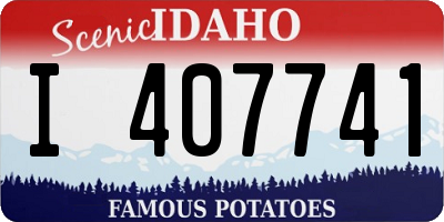 ID license plate I407741