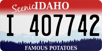 ID license plate I407742