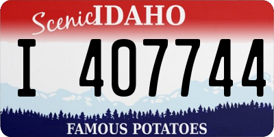 ID license plate I407744