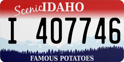 ID license plate I407746