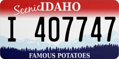 ID license plate I407747