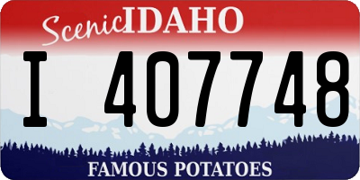 ID license plate I407748