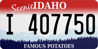 ID license plate I407750