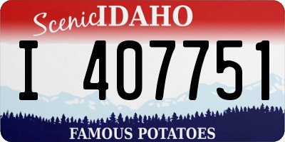 ID license plate I407751