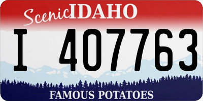 ID license plate I407763