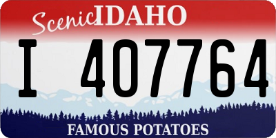 ID license plate I407764