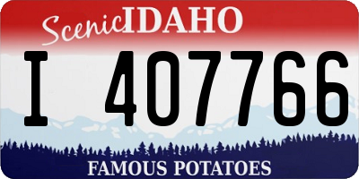 ID license plate I407766