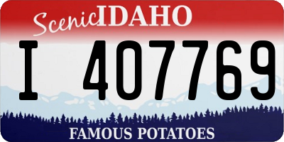ID license plate I407769