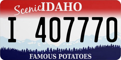 ID license plate I407770