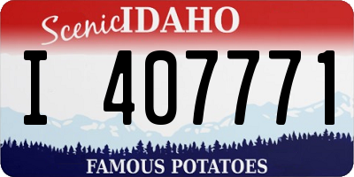 ID license plate I407771