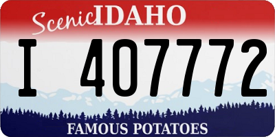ID license plate I407772