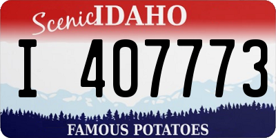 ID license plate I407773