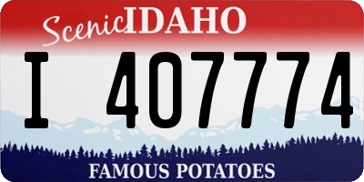 ID license plate I407774