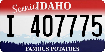 ID license plate I407775