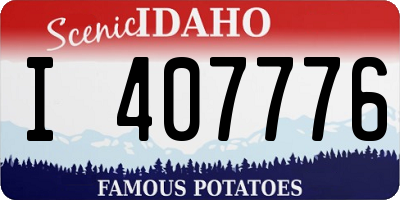 ID license plate I407776