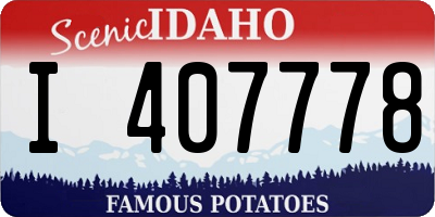 ID license plate I407778