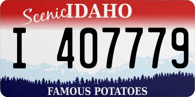 ID license plate I407779