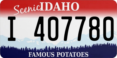 ID license plate I407780