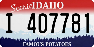 ID license plate I407781