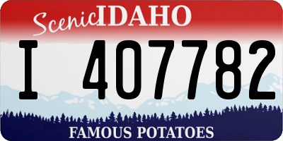 ID license plate I407782