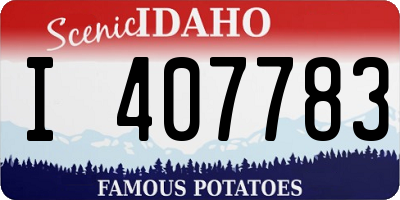 ID license plate I407783