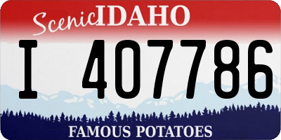 ID license plate I407786