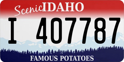 ID license plate I407787