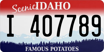 ID license plate I407789