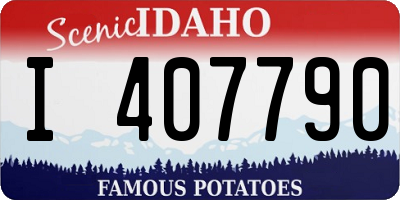 ID license plate I407790