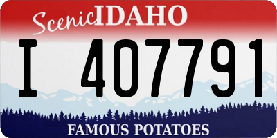 ID license plate I407791