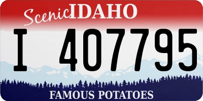 ID license plate I407795