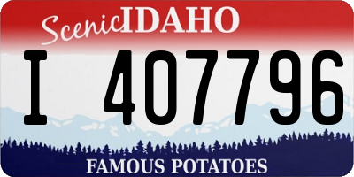 ID license plate I407796