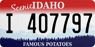 ID license plate I407797