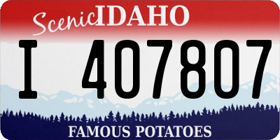 ID license plate I407807