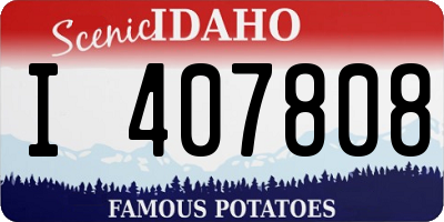 ID license plate I407808