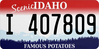 ID license plate I407809