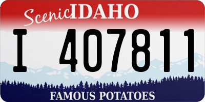 ID license plate I407811