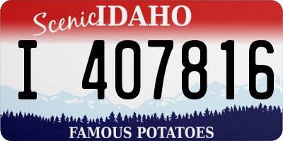 ID license plate I407816