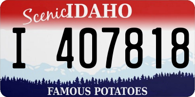 ID license plate I407818