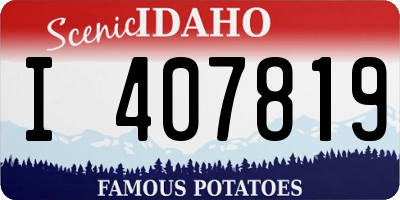 ID license plate I407819