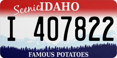 ID license plate I407822