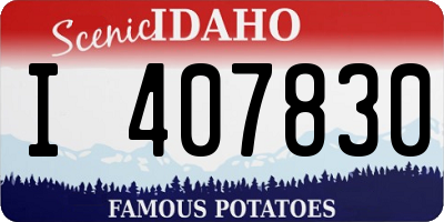 ID license plate I407830