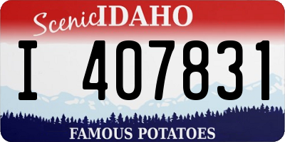 ID license plate I407831